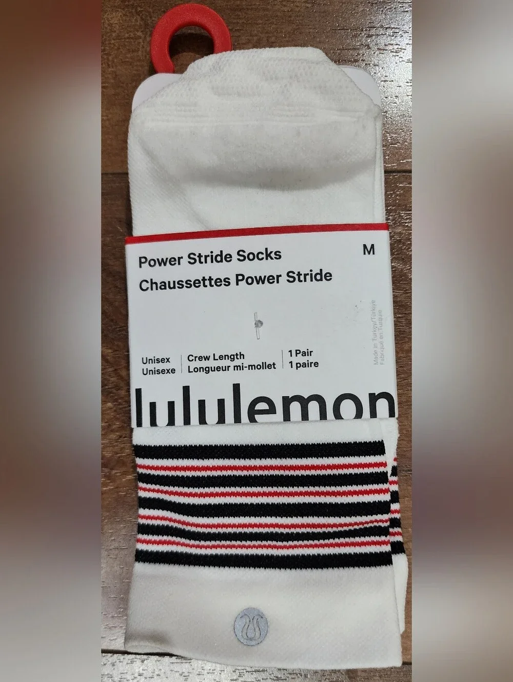 NWT Lululemon Power Stride Socks, Unisex Size Medium